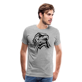 Tribal Eagle Head | Men's T-Shirt - heather gray