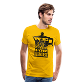 We Eat Coffee For Breakfast | Men's T-Shirt - sun yellow