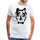 Wolf Portrait Bow Tie | Men's T-Shirt - white