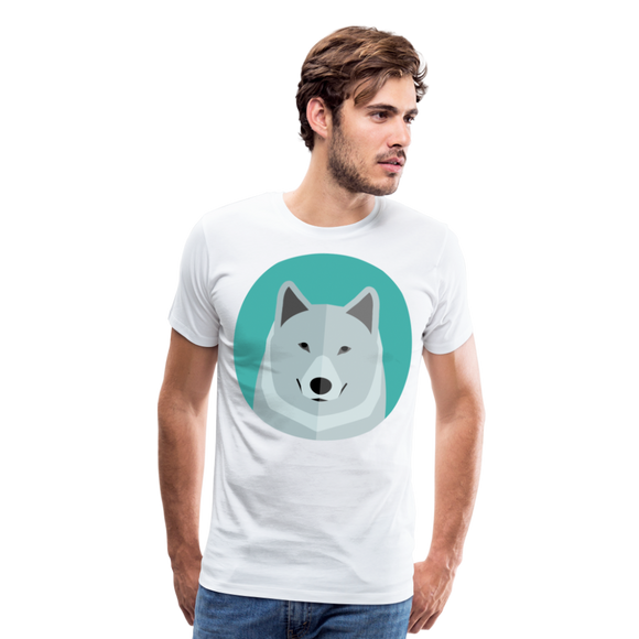 Wolf's Portrait II | Men's T-Shirt - white