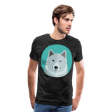 Wolf's Portrait II | Men's T-Shirt - charcoal gray