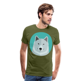 Wolf's Portrait II | Men's T-Shirt - olive green