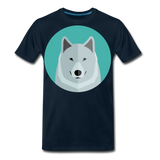 Wolf's Portrait II | Men's T-Shirt - deep navy