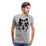 Wolf's Portrait I | Men's T-Shirt - heather gray