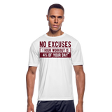 No Excuses | Men's Moisture Wicking T-Shirt - white