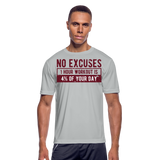 No Excuses | Men's Moisture Wicking T-Shirt - silver