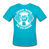 Train Hard II | Men's Moisture Wicking T-Shirt - turquoise