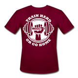 Train Hard II | Men's Moisture Wicking T-Shirt - burgundy