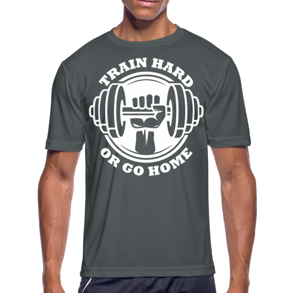 Train Hard II | Men's Moisture Wicking T-Shirt - charcoal