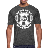 Train Hard II | Men's Moisture Wicking T-Shirt - dark heather gray