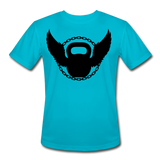 Dumbbell With Wings I | Men's T-Shirt - turquoise