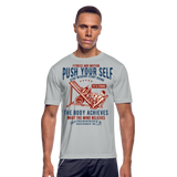 Push Yourself | Men's Moisture Wicking T-Shirt - silver