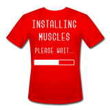 Installing Muscles VI | Moisture Wicking Men's T-Shirt - red