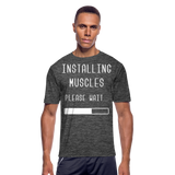 Installing Muscles VI | Moisture Wicking Men's T-Shirt - dark heather gray