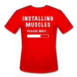 Installing Muscles IV | Men's Moisture Wicking T-Shirt - red