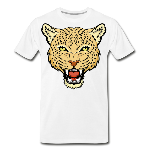 Leopard Head | Men's Premium T-Shirt - white