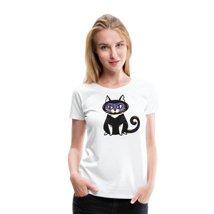 Ninja Cat | Women’s Premium T-Shirt - white