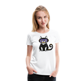 Ninja Cat | Women’s Premium T-Shirt - white