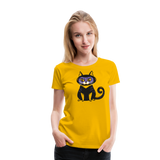 Ninja Cat | Women’s Premium T-Shirt - sun yellow