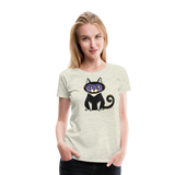 Ninja Cat | Women’s Premium T-Shirt - heather oatmeal