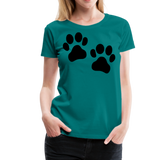 Cat Paws I | Women's Premium T-Shirt - teal