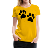 Cat Paws I | Women's Premium T-Shirt - sun yellow