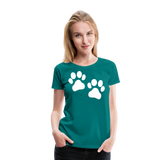 Cat Paws II | Women's Premium T-Shirt - teal