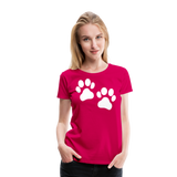 Cat Paws II | Women's Premium T-Shirt - dark pink