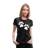 Cat Paws II | Women's Premium T-Shirt - charcoal gray