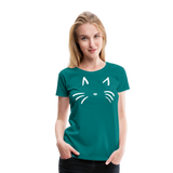 Cat Whiskers II | Women’s Premium T-Shirt - teal