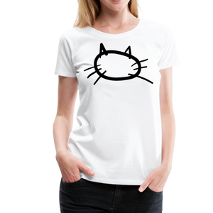 Badly Hand-Drawn Cat I | Women’s Premium T-Shirt - white