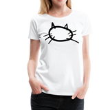 Badly Hand-Drawn Cat I | Women’s Premium T-Shirt - white