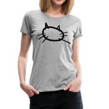 Badly Hand-Drawn Cat I | Women’s Premium T-Shirt - heather gray