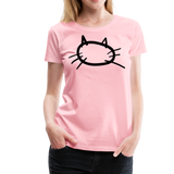 Badly Hand-Drawn Cat I | Women’s Premium T-Shirt - pink