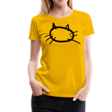 Badly Hand-Drawn Cat I | Women’s Premium T-Shirt - sun yellow