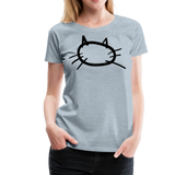 Badly Hand-Drawn Cat I | Women’s Premium T-Shirt - heather ice blue