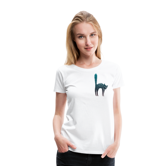 Witches' Cat | Women's Premium T-Shirt - white