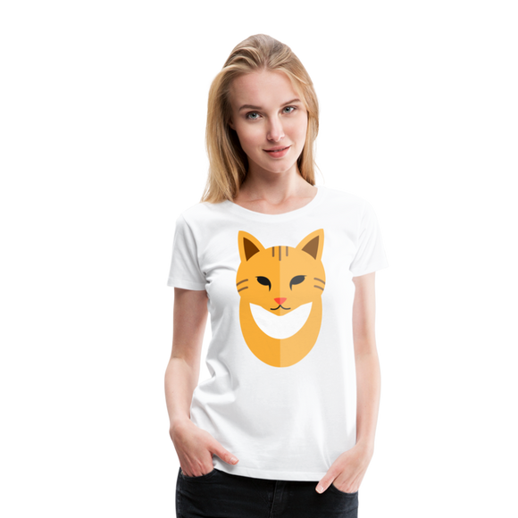 Cat's Face | Women’s Premium T-Shirt - white