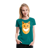 Cat's Face | Women’s Premium T-Shirt - teal