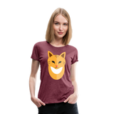 Cat's Face | Women’s Premium T-Shirt - heather burgundy