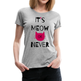 It's Meow Or Never I | Women’s Premium T-Shirt - heather gray