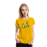 Cat | Women’s Premium T-Shirt - sun yellow