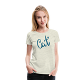 Cat | Women’s Premium T-Shirt - heather oatmeal