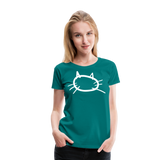 Badly Hand-Drawn Cat II | Women’s Premium T-Shirt - teal