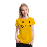 Cat Whiskers I | Women’s Premium T-Shirt - sun yellow