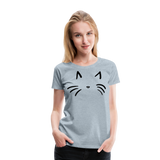 Cat Whiskers I | Women’s Premium T-Shirt - heather ice blue