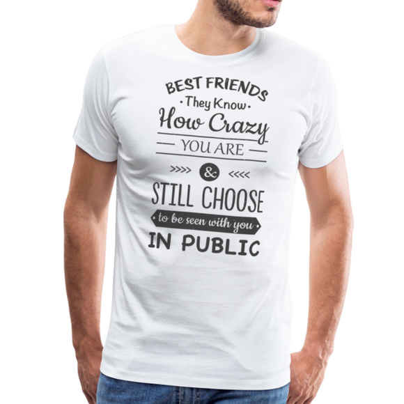 Best Friends III | Men's Premium T-Shirt - white