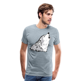 Howling Wolf |  Men's Premium T-Shirt - heather ice blue