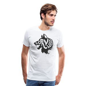 Born Wild | Men's Premium T-Shirt - white