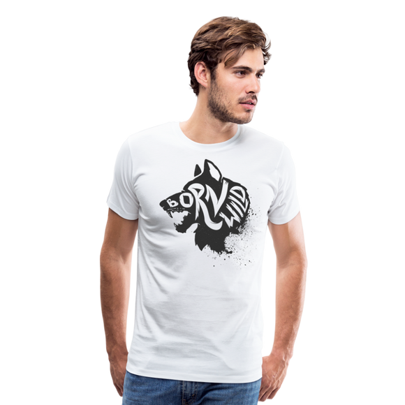 Born Wild | Men's Premium T-Shirt - white